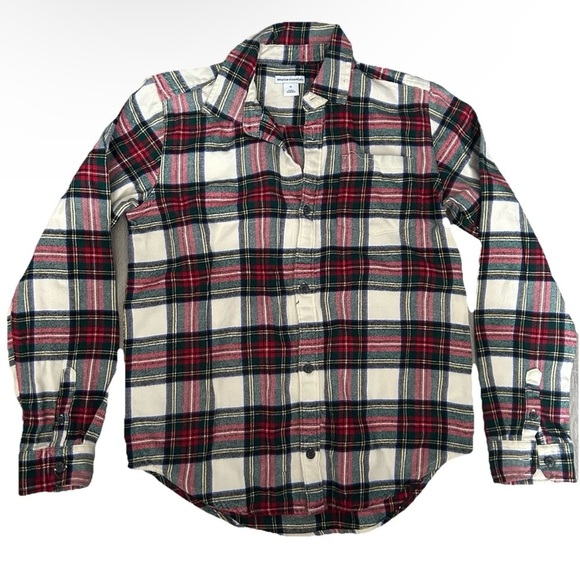 Amazon Essentials Plaid Flannel Button Down Shirt Size XL Youth - Picture 1 of 3